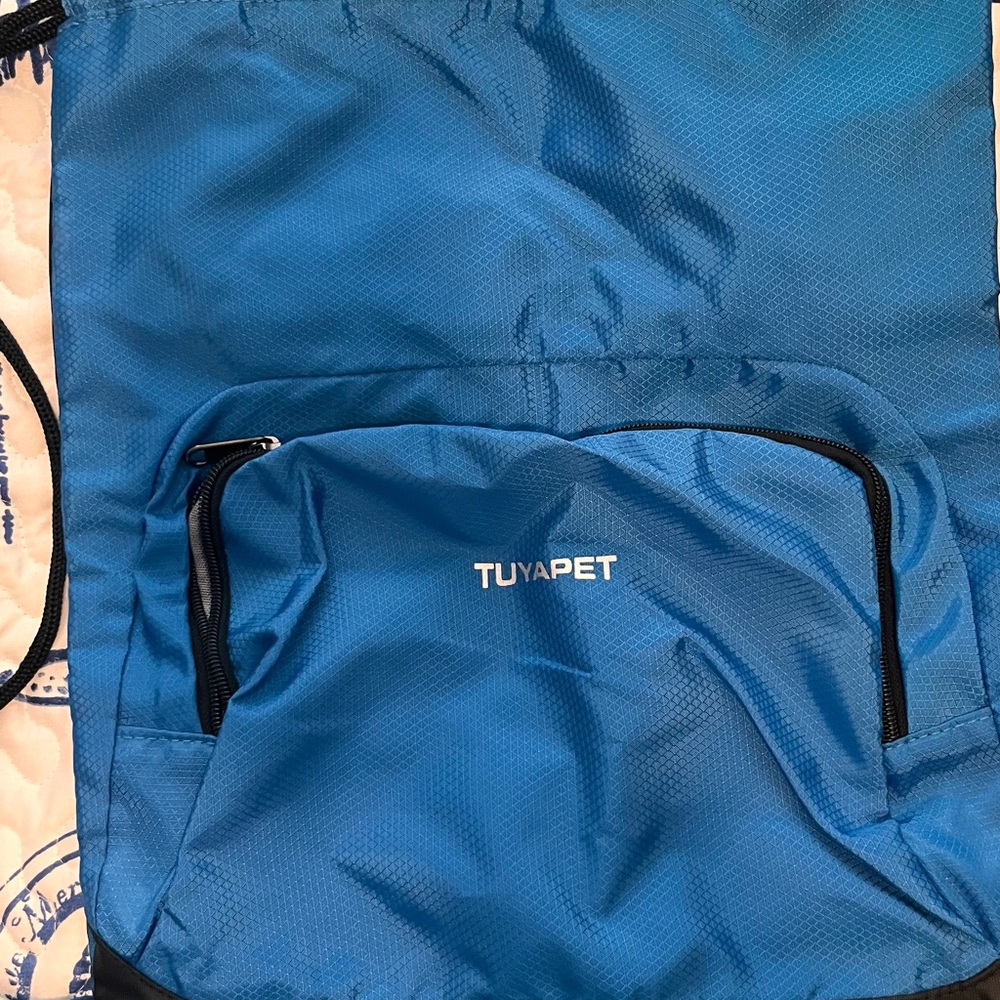 Blue Drawstring Backpack - image 1